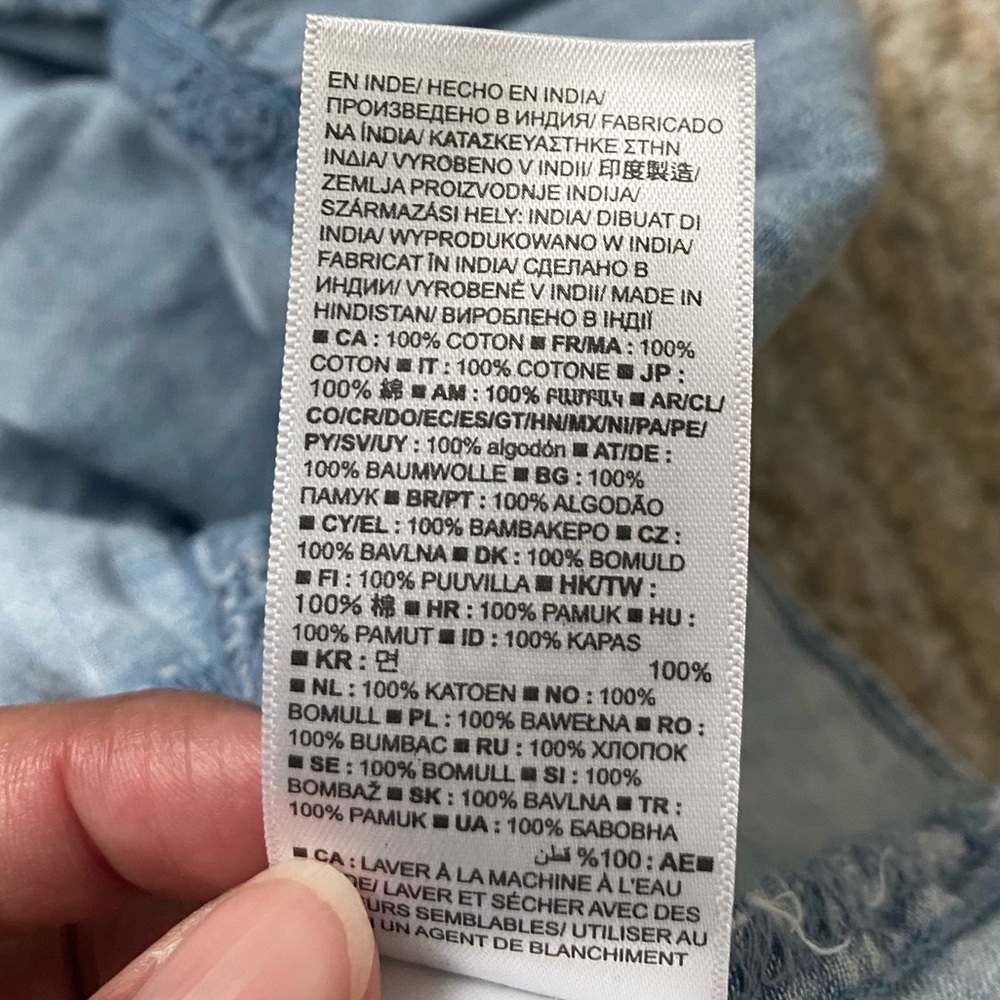 GAP | 100% Cotton Denim Tiered Tank Top Size Small - Picture 8 of 15